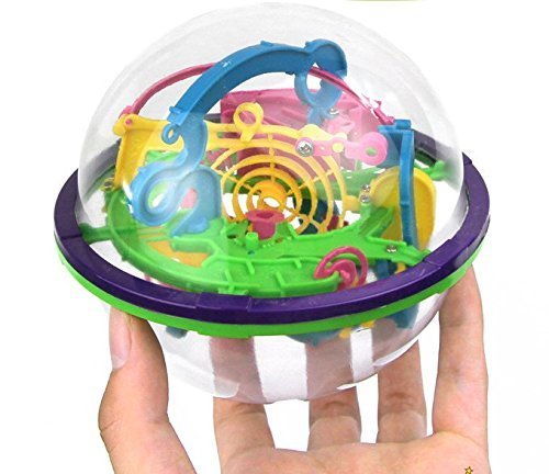 6952986299821 - LUMIPARTY INTELLECT 3D MAZE BALL BEST GIFT INDEPENDENT PLAY FOR CHILDREN 7-15 YEARS DIAMETER 4.4 CONTAINING 100 CHALLENGING BARRIERS(COLORS MAY VARY)