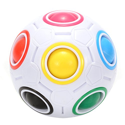 6953052745167 - EMOREFUN JOE CHILDREN'S 3D INTELLIGENCE GAMES MAGIC RAINBOW PUZZLE BALL FOOTBALL STYLE FIDGET TOYS SPEED CUBE (11 COLORS)