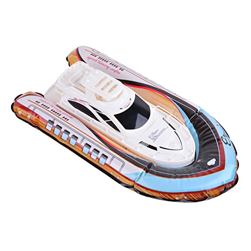 6953055333293 - GLOWSOL 2.4GHZ HIGH SPEED RC RADIO CONTROL INFLATABLE SPEED BOAT RACER WITH LED LIGHT