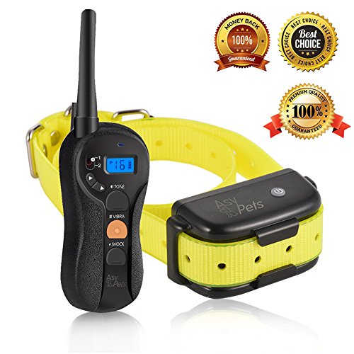 6953055751219 - ASYPETS WATERPROOF & RECHARGEABLE DOG TRAINING COLLAR FOR 15-100LB, 650YD REMOTE CONTROLLED DOG SHOCK COLLAR ELECTRIC COLLAR WITH SEPARATE SILICONE BUTTONS - BEEP, VIBRATION, SHOCK DOG TRAINING MODE