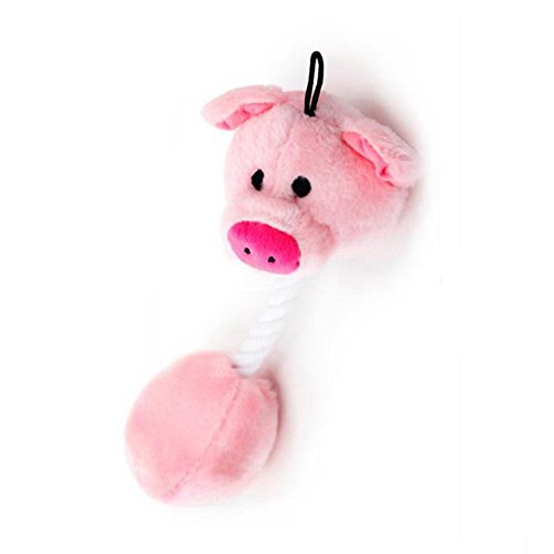 6953055751691 - ASYPETS SQUEAKY PLUSH DOG TOYS DOG TEETHING TOYS CHEW TOYS FOR SMALL DOGS - PINK PIG