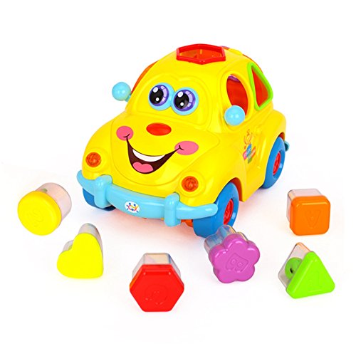 6953055754623 - GEEFIA INTELLIGENT FRUIT BLOCKS CARTOON CAR TOY, BATTERY OPERATED BUMPING CHANGE DRECTION SMART TOY FOR KIDS WITH LIGHT AND MUSIC