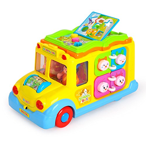 6953055754647 - GEEFIA SCHOOL BUS TOY BATTERY OPERATED MULTIFUNCTIONAL INTELLECTUAL TOY, BUMP AND GO, MUSIC AND LIGHT