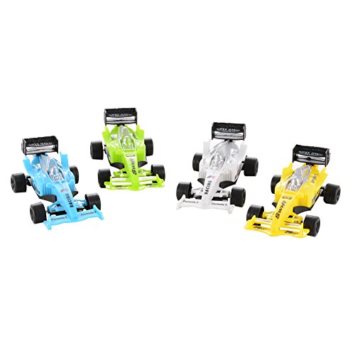 6953055754760 - GEEFIA 4 PIECES MINI RACING CAR PLAY SET PULL BACK CAR TOYS EASTER EGG FILLERS VEHICLES PLAY SET