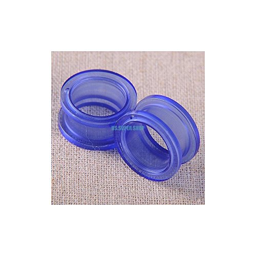 6953061116781 - PAIR SOLID ACRYLIC SILICONE TUNNELS EAR EXPANDER PLUGS STRETCH GAUGES PUNK #1,4MM,