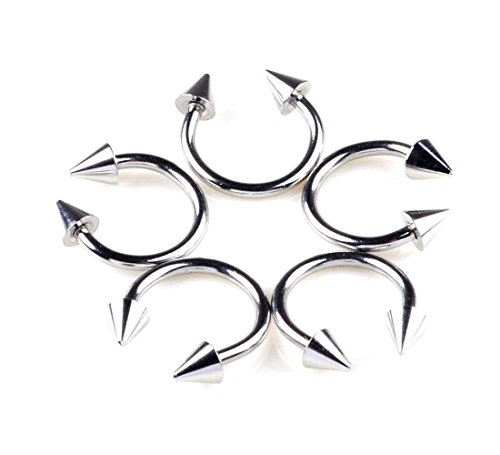 6953061117344 - WHOLESALE STAINLESS STEEL EYEBROW NAVEL LIP BELLY RINGS BUTTON BAR BODY PIERCING #9,10PCS,