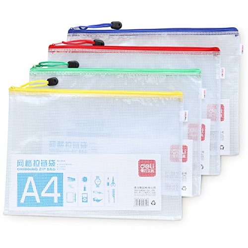 6953063731159 - 10 PIECES STATIONERY HOLDER A4 MESH FILE HOLDER BAG WATERPROOF FILE BAG WITH ZIPPER OFFICE SUPPLIES