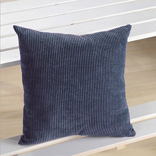 6953063838575 - COUNTRY STYLE SQUARE CUSHION COVER THROW PILLOW CASE HOME DECOR COLOR:STEEL BLUE