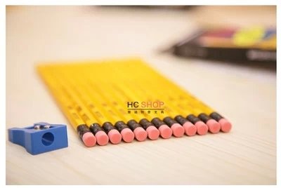 6953063868848 - YELLOW WOOD HB PENCIL WITH ERASER SCHOOL STATIONERY SET FOR KIDS GIFT ECO FRIENDLY 12PCS COLOR:HB