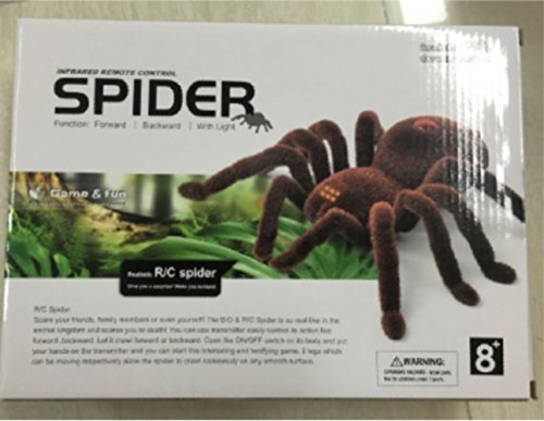 6953066481785 - GLOWSOL RC INFRARED REMOTE CONTROL REALISTIC SPIDER TOY 2CH BROWN
