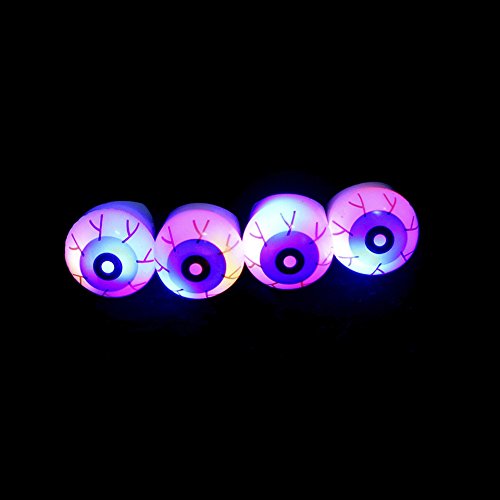 6953067368245 - GLOWSOL KID'S EYEBALL FINGER RINGS FLASHING LED LIGHT UP TOYS FOR HALLOWEEN BIRTHDAY PARTY