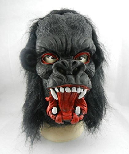 6953067368382 - GLOWSOL HALLOWEEN GORILLA WITH BIG EARS MASK LATEX ANIMAL COSTUME TOYS OPEN ITS MOUTH