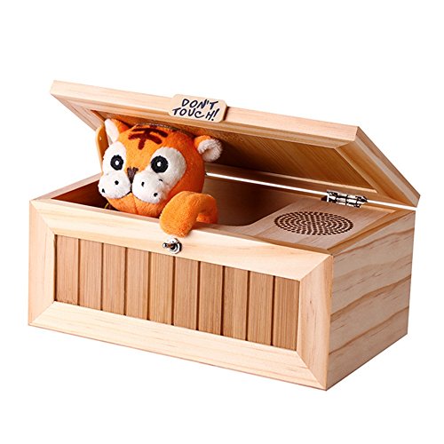6953069247234 - EMOREFUN FUNNY TIGER DON'T TOUCH USELESS BOX WITH SURPRISES SOUND MOST LEAVE ME ALONE MACHINE, MUSICAL BOX GAG PRACTICAL JOKE TOYS FOR KID BIRTHDAY CHRISTMAS GIFT