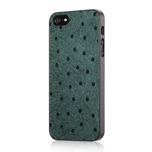 6953338407369 - GGMM GLAMOUR-A5/5S GENUINE LEATHER CASE FOR IPHONE 5/5S - RETAIL PACKAGING - GREEN DOT