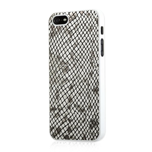 6953338407376 - GGMM GLAMOUR-A5/5S GENUINE LEATHER CASE FOR IPHONE 5/5S - RETAIL PACKAGING - SPLIT WHITE