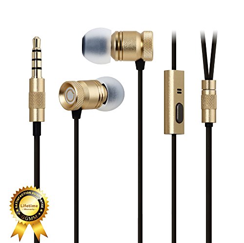 6953338451072 - GGMM NIGHTINGALE LIFETIME WARRANTY FULL METAL HOUSING DUAL DRIVER DEEP HEAVY BASS PREMIUM IN-EAR NOISE-ISOLATING HEADPHONES WITH UNIVERSAL ONE-BUTTON MIC (GOLD)