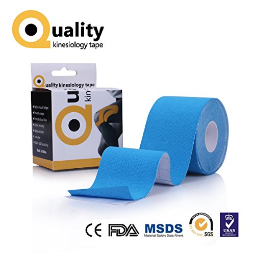 6955185721681 - QUALITY HIGH GRADE COTTON ELASTIC KINESIOLOGY TAPE USE FOR JOINT AND MUSCLE PAIN RELIEF , RECOVERY SPORT TAPE FOR ATHLETES UNCUT ROLLS 2INCH X 16.4-FEET BLUE SN004