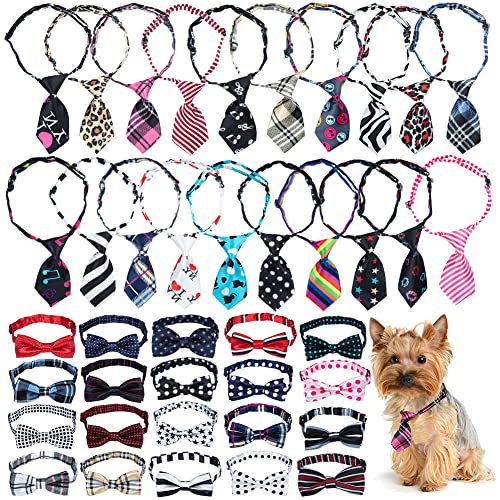6955203954725 - SHININGLOVE 40PCS PET BOW TIES NECK TIES SET INCLUDES 20 BOW TIES AND 20 NECK TIES FOR SMALL DOGS CATS BIRTHDAY PHOTOGRAPHY HOLIDAY FESTIVAL CHRISTMAS PARTY GIFT FAVOR