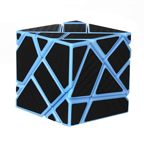 6955266837034 - 3X3 GHOST CUBE ADVANCED CUBE MAGIC SPEED CUBE BRAIN TEASERS INTELLIGENCE PUZZLES WITH CARBON FIBER STICKER FOR KIDS ADULTS (BLUE & BLACK)