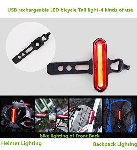 6955451555712 - USB RECHARGEABLE BIKE TAIL LIGHT SET WITH TWO WHEEL LIGHTS: SUPER BRIGHT RED LIGHTS BICYCLE SAFETY LIGHT LED FRONT AND REAR LIGHTS,IP6X WATERPROOF FITS ON ANY BIKES,SCOOTER,HELMETS,BACKPACK
