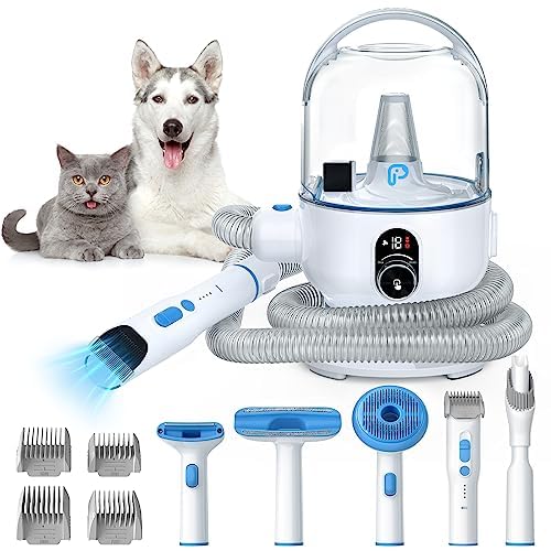 6955456948830 - APRAFIE PROFESSIONAL PET GROOMING VACUUM KIT, PET GROOMING VACUUM 5-IN-1 DOG GROOMING SOLUTION WITH 99% PET HAIR SUCTION, NAIL TRIMMER, AND 13.4KPA SUPER SUCTION
