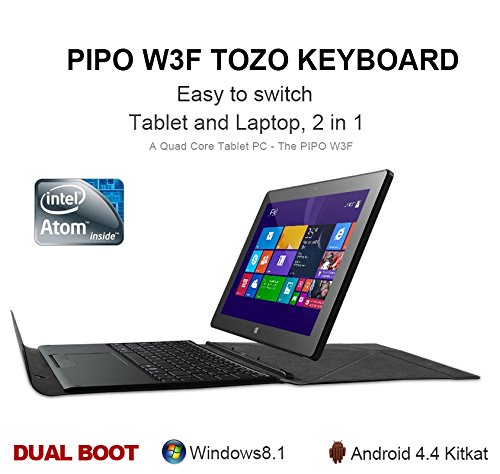 6955669703202 - PIPO W3F TOZO KEYBOARD CASE ULTRABOOK TABLET PC DUAL BOOT WINDOWS 8.1 ANDROID 4.4 10.1 INCH IPS 1920X1200 QUAD CORE MAX 2.4GHZ 2GB RAM 32GB ROM DUAL CAMERA