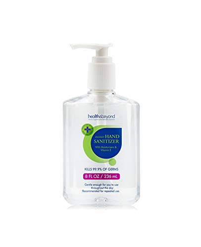 6956907411248 - HEALTH & BEYOND HAND SANITIZER GEL WITH MOISTURIZERS & VITAMIN E | 62% ETHYL ALCOHOL | KILLS 99.9% OF GERMS | 8FL OZ EACH, PACK OF 6