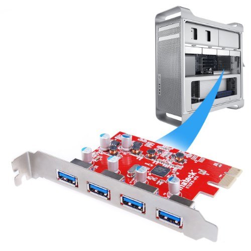 6957599306089 - INATECK 4 PORTS PCI-E TO USB 3.0 EXPANSION CARD FOR MAC PRO (EARLY 2008 TO 2012 LATE VERSION) - INTERFACE USB 3.0 4-PORT EXPRESS CARD DESKTOP - NO ADDITIONAL POWER CONNECTION NEEDED