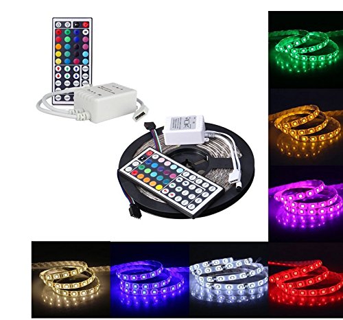 6959304531236 - GENERIC 5M 16.4FT RGB 5050SMD 300LED WATERPROOF FLEXIBLE LED LIGHT STRIP LAMP + 44KEY IR REMOTE (SUPPORTS MAX 5 METERS OF RGB LED FLEXIBLE STRIPS)