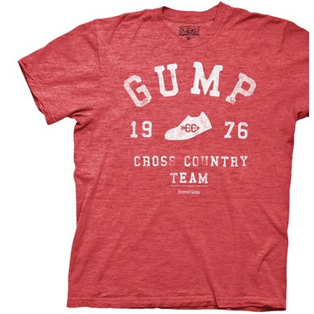 0696732101681 - RIPPLE JUNCTION FORREST GUMP CROSS COUNTRY ADULT T-SHIRT SMALL RED HEATHER