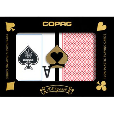 0696736255083 - COPAG POKER SIZE DUAL INDEX CARDS PLAYING CARDS (BLUE RED)