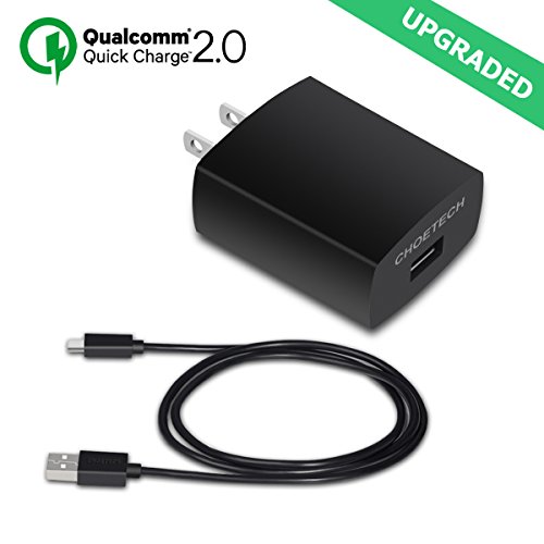 0696737942661 - QUALCOMM CERTIFIED REVERSIBLE USB PORT] CHOE QUICK CHARGE 2.0 18W USB TURBO WALL CHARGER FAST CHARGER FOR FAST WIRELESS CHARGER,GALAXY S7/S7 EDGE/S6 EDGE/EDGE+/NOTE 5 AND MORE