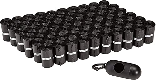 0696739357555 - AMAZONBASICS DOG WASTE BAGS WITH DISPENSER AND LEASH CLIP - 900-COUNT