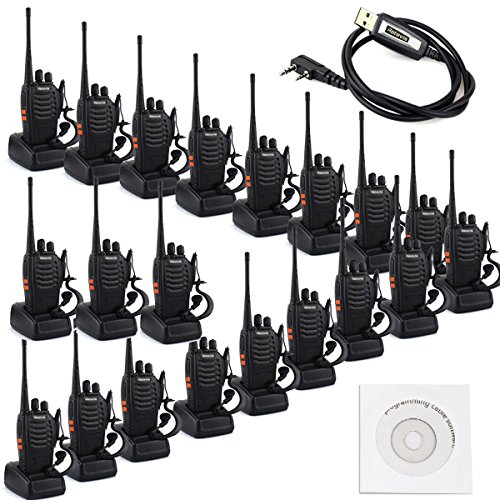 0696744171276 - RETEVIS H-777 2 WAY RADIO UHF 400-470MHZ 3W 16CH VOX WITH ORIGINAL HEADSET,BELT CLIP AND MORE (20 PACK) AND USB PROGRAMMING CABLE