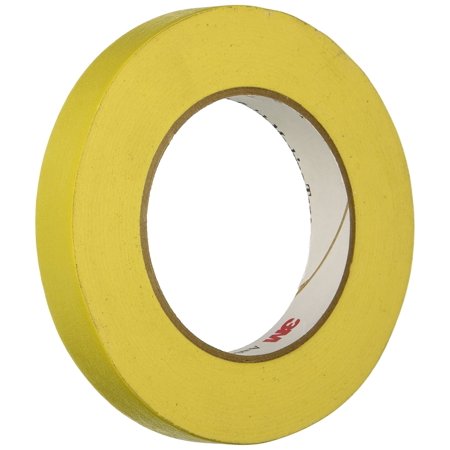 0696746972932 - 3M 06652 AUTOMOTIVE REFINISH MASKING TAPE, 250 DEGREE F PERFORMANCE TEMPERATURE, 28 LBS\IN TENSILE STRENGTH, 55M LENGTH X 18MM WIDTH, YELLOW (CASE OF 12 ROLLS)