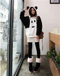 6971025031499 - CUTE FASHION COTTON SNOOPY COLOR BLOCKING WOMEN HOODIE