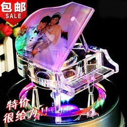 6971025043409 - ARGOSY LE CRYSTAL PIANO REMOTE CONTROL MP3 MUSIC BOX WEDDING GIFT BIRTHDAY PRESENT FEMALE SPECIAL CREATIVE GIFTS