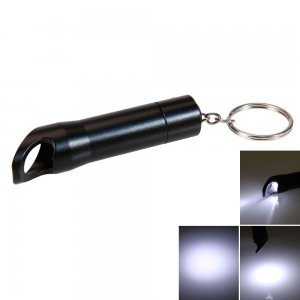 6971025976226 - 0.3W 3 LED 30-50LM GIFT FLASHLIGHT TORCH WITH OPEN BEER FUNCTIONS BLACK