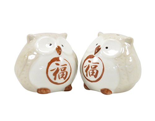 0697111826942 - CUTE OWL SALT AND PEPPER SHAKERS 2 1/4 X 1 3/4 CERAMIC (SET OF 2) - THE SEASONING SHAKERS THAT WILL SPICE UP YOUR KITCHEN!