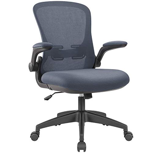 6973678820390 - DEVOKO OFFICE DESK CHAIR ERGONOMIC MESH CHAIR LUMBAR SUPPORT WITH FLIP UP ARMS AND ADJUSTABLE HEIGHT