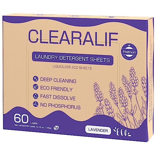6976099132707 - LAUNDRY DETERGENT SHEETS UP TO 60 LOADS ECO FRIENDLY ZERO WASTE,PLASTIC FREE ULTRA CONCENTRATED PLANT BASED FREE AND CLEAR LAUNDRY STRIPS FOR HE MACHINE,TRAVEL,HOME CLOTHES WASHING (FRESH LAVENDER)