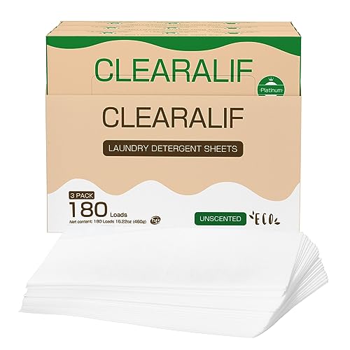 6976099133278 - LAUNDRY DETERGENT SHEETS UP TO 180 LOADS, FRESH UNSCENTED - GREAT FOR TRAVEL, APARTMENTS, DORMS, NO PLASTIC, SUSTAINABLE, BIODEGRADABLE-NEW LIQUID-LESS TECHNOLOGY - LIGHTWEIGHT