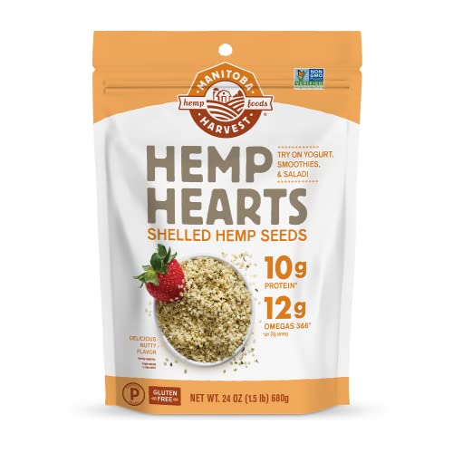0697658201455 - MANITOBA HARVEST HEMP HEARTS SHELLED HEMP SEEDS, 24OZ; WITH 10G PROTEIN & 12G OMEGAS PER SERVING, WHOLE 30 APPROVED, KETO FRIENDLY, NON-GMO, GLUTEN FREE