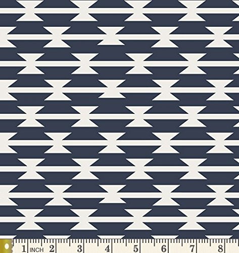 0697691877259 - TOMAHAWK STRIPE FROM THE ARIZONA COLLECTION BY APRIL RHODES FOR ART GALLERY FABRIC - ARZ-551 - SOUTHWEST NAVY WHITE (YARD)