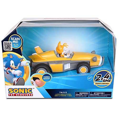 0698143006036 - TEAM SONIC RACING RC: TAILS THE FOX - NKOK , 2.4GHZ REMOTE CONTROLLED CAR WITH TURBO BOOST, OFFICIALLY LICENSED SEGA SONIC THE HEDGEHOG, BATTERY POWERED, AGES 6+