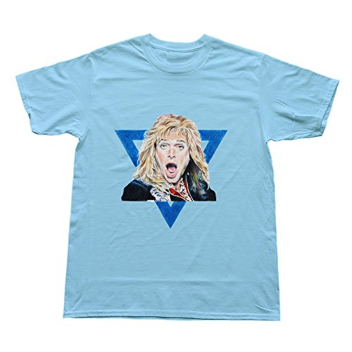 6983604249324 - GOLDFISH MEN'S FUNNY SAYINGS PRE-COTTON DAVID LEE ROTH T-SHIRT SKYBLUE US SIZE XS