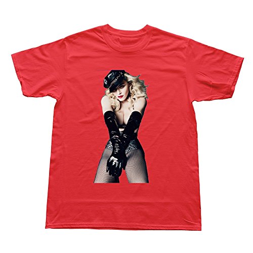 6983618340185 - GOLDFISH MEN'S QUOTES O NECK MADONNA T-SHIRT RED US SIZE XL
