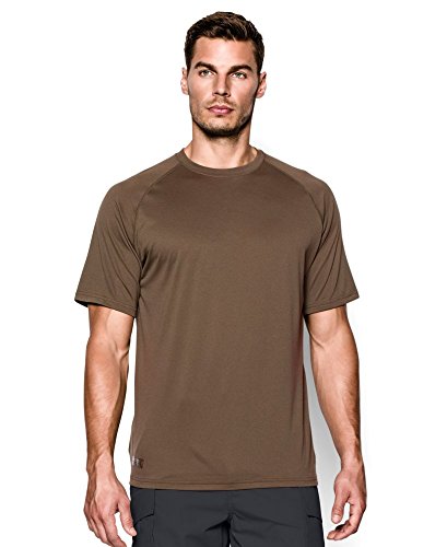 0698611431223 - UNDER ARMOUR MEN'S TACTICAL TECH SHORT SLEEVE SHIRT, ARMY BROWN, LARGE