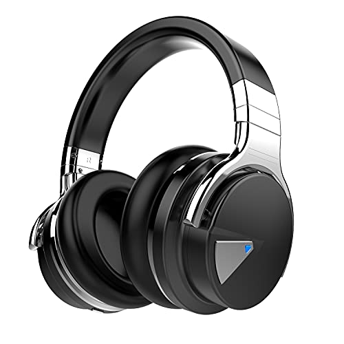 0698656185365 - QISEBIN E7 ACTIVE NOISE CANCELLING HEADPHONES BLUETOOTH HEADPHONES WITH MICROPHONE DEEP BASS WIRELESS HEADPHONES OVER EAR, COMFORTABLE PROTEIN EARPADS, 30 HOURS PLAYTIME FOR TRAVEL/WORK, BLACK