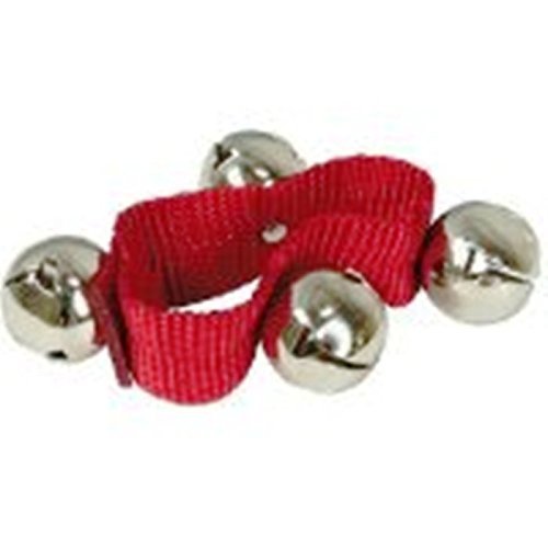 0698887581370 - JINGLE BELL BRACELET ASSORTED COLORS GREEN OR RED 1 SILVER BELLS VELRO CLOSURE